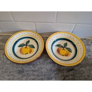Stangl Pottery Fruit Pattern 5.5in Bowl/Dish (Set of 2)  Peach?